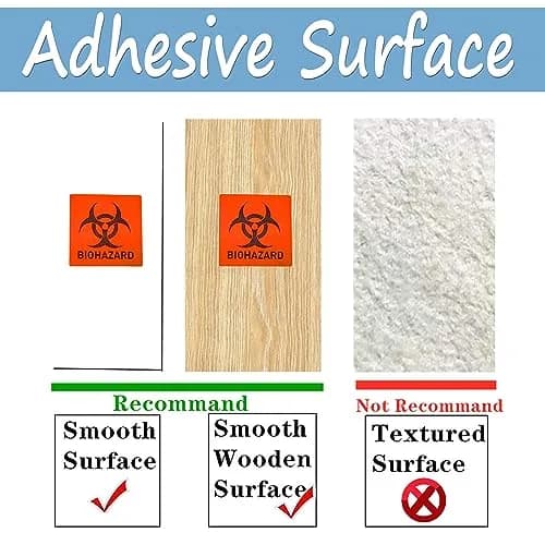 BEMAXYE Biohazard Danger Safety Warning Labels 1"x1" (250 Pcs/Roll) | High Temp Resistance Waterproof Vinyl Stickers thumbnail 7