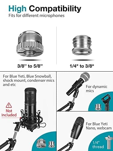 InnoGear Adjustable Webcam Stand & Microphone Boom Arm | 71 cm (28 inches) Black thumbnail 3