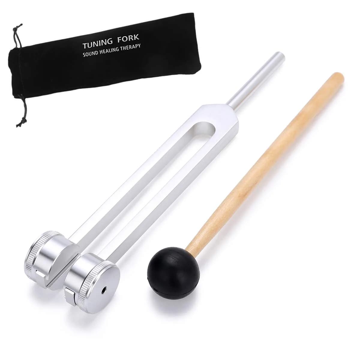 Bysameyee 128 Hz Tuning Fork with Mallet | Medical Grade Aluminum Alloy - main product image