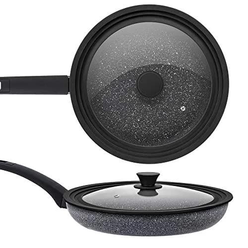 ELKKNOVE Universal Lid for Pots, Pans & Skillets 20cm-24cm (8"-9.5") | Tempered Glass with Steam Vent thumbnail 4
