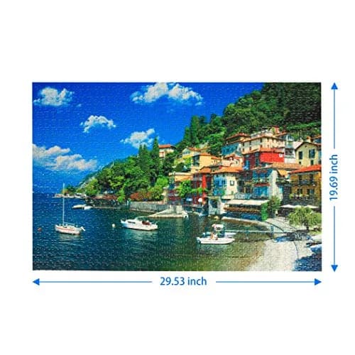 Lavievert 1000 Piece Jigsaw Puzzle Game for Adults - Lake Como, Italy | Family Bonding & Cognitive Fun thumbnail 5