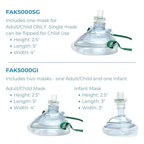 WNL Products CPR Rescue Mask Kit with Infant Mask, Adult/Child Mask, Soft Case, 2-Pack | Professional Healthcare India thumbnail 4