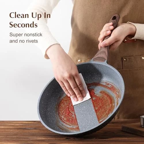 SENSARTE 11 Inch Nonstick Frying Pan Skillet | Swiss Granite Coating, PFOA Free, Induction Compatible thumbnail 5