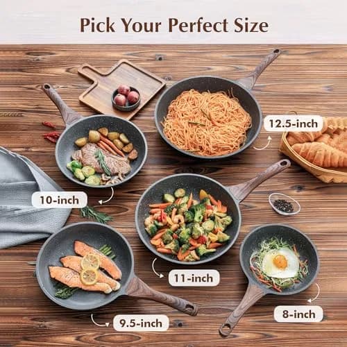 SENSARTE 11 Inch Nonstick Frying Pan Skillet | Swiss Granite Coating, PFOA Free, Induction Compatible thumbnail 7