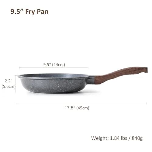 SENSARTE 9.5 Inch Nonstick Frying Pan Skillet | Swiss Granite Coating Omelette Pan thumbnail 5