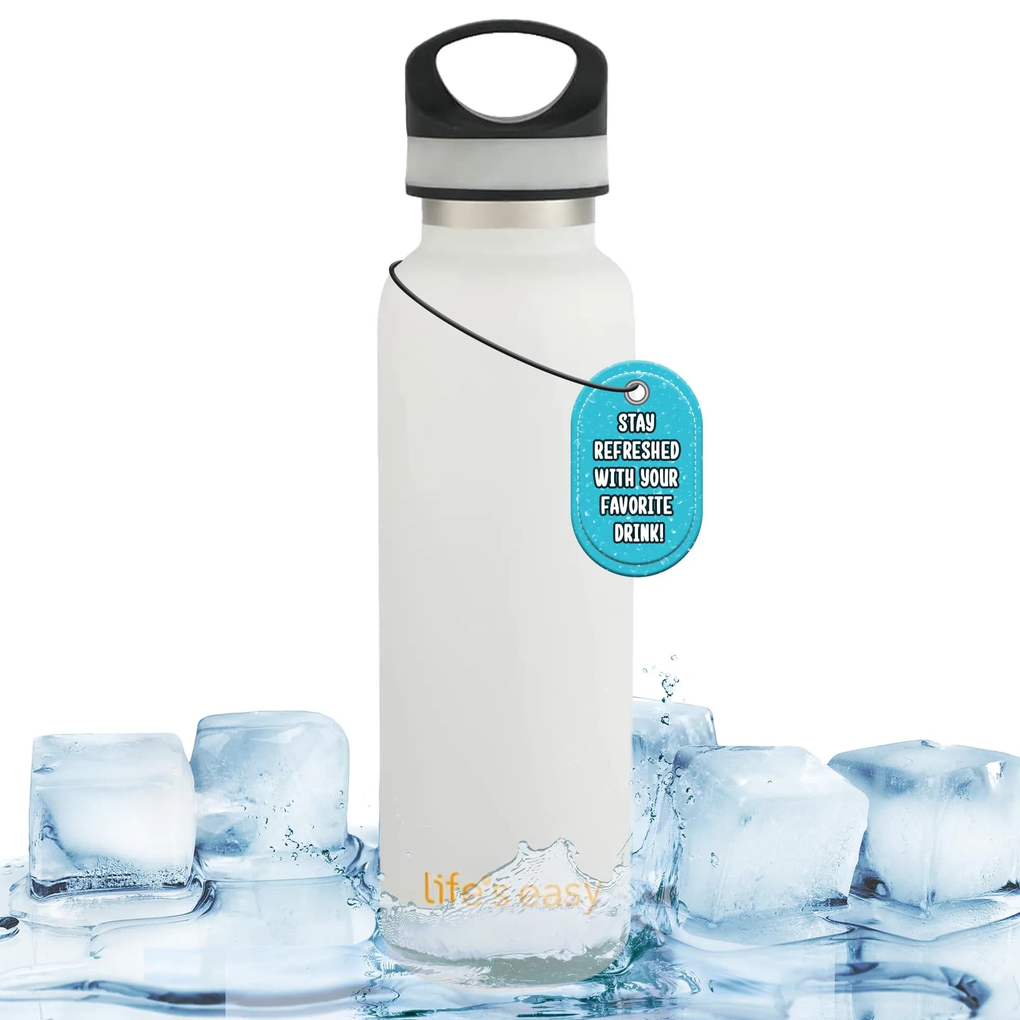 Life's Easy 20 oz Insulated Stainless Steel Sports Water Bottle | Keeps Hot 8h & Cold 24h - main product image