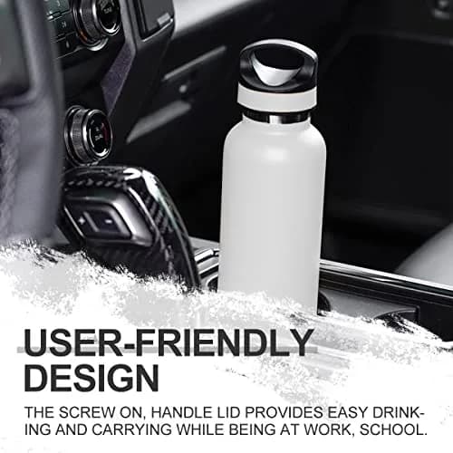 Life's Easy 20 oz Insulated Stainless Steel Sports Water Bottle | Keeps Hot 8h & Cold 24h thumbnail 4