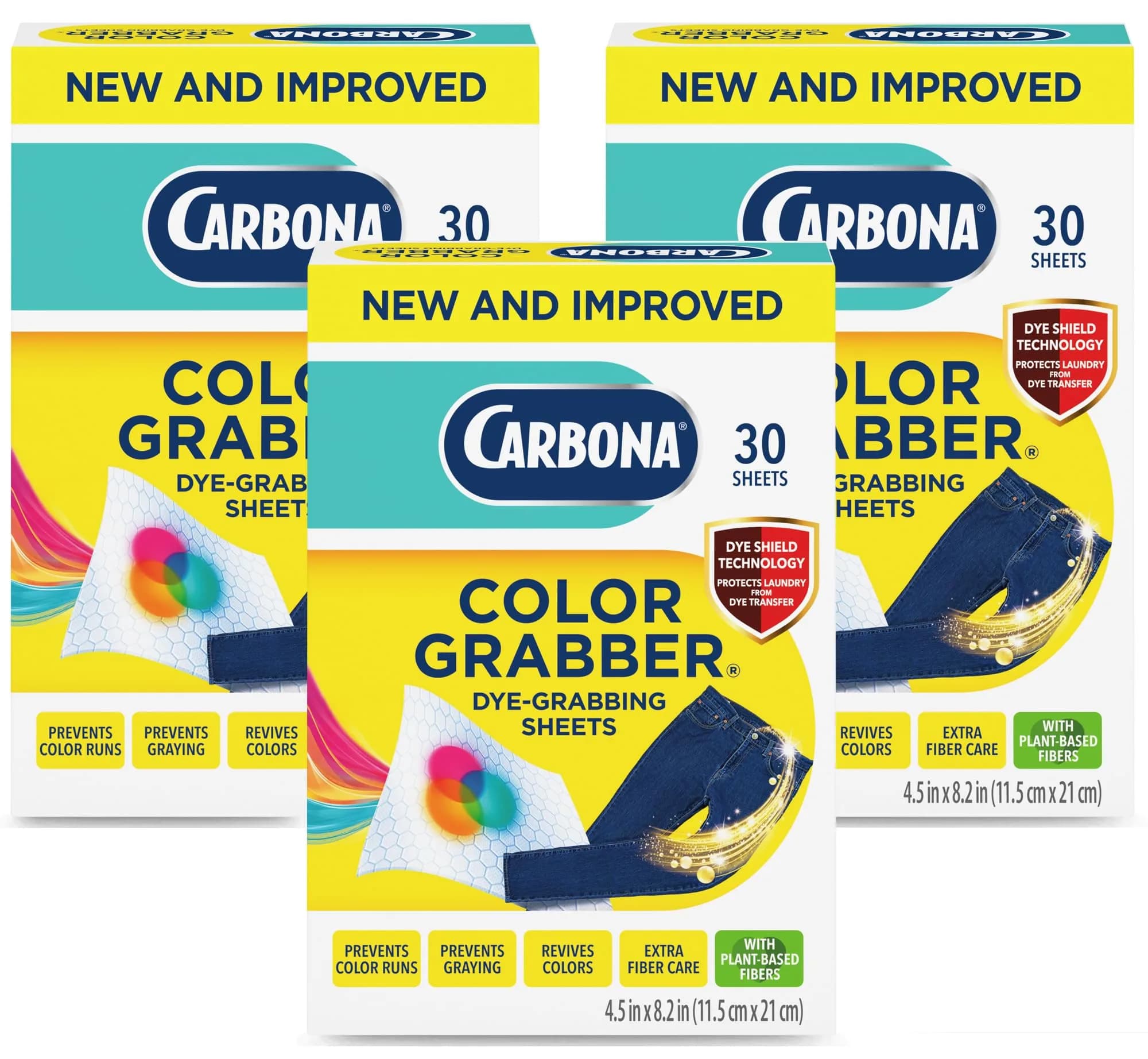Carbona Color Grabber Sheets 30 Count | Prevents Color Runs & Bleeding in Laundry