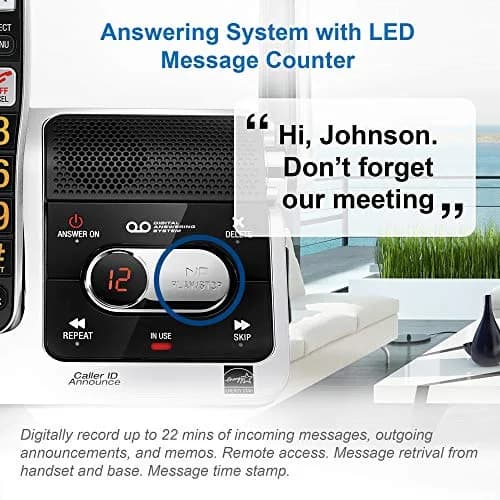 AT&T BL102-4 DECT 6.0 4-Handset Cordless Phone | Unsurpassed Range, Call Blocking, Answering Machine thumbnail 7