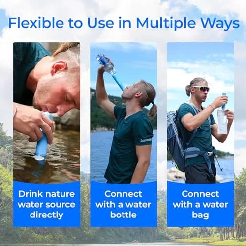 Waterdrop Portable Water Filter Straw 1400 Gallons (5300 Liters) | Survival Water Purifier for Camping, Travel, Backpacking, Emergency Preparedness thumbnail 7
