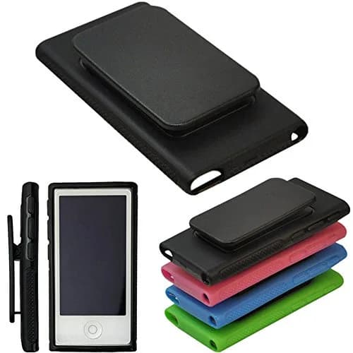 BestforYou Clear 7G Cellular Phone Case with Belt Clip | Shockproof TPU Cover for Apple iPod Nano 7th Gen (Black) thumbnail 3