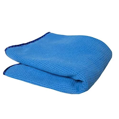 Chemical Guys Waffle Weave Glass Microfiber Towel, Blue, 61 x 41 cm (24 x 16 Inch) | Streak-Free Glass Cleaning thumbnail 1