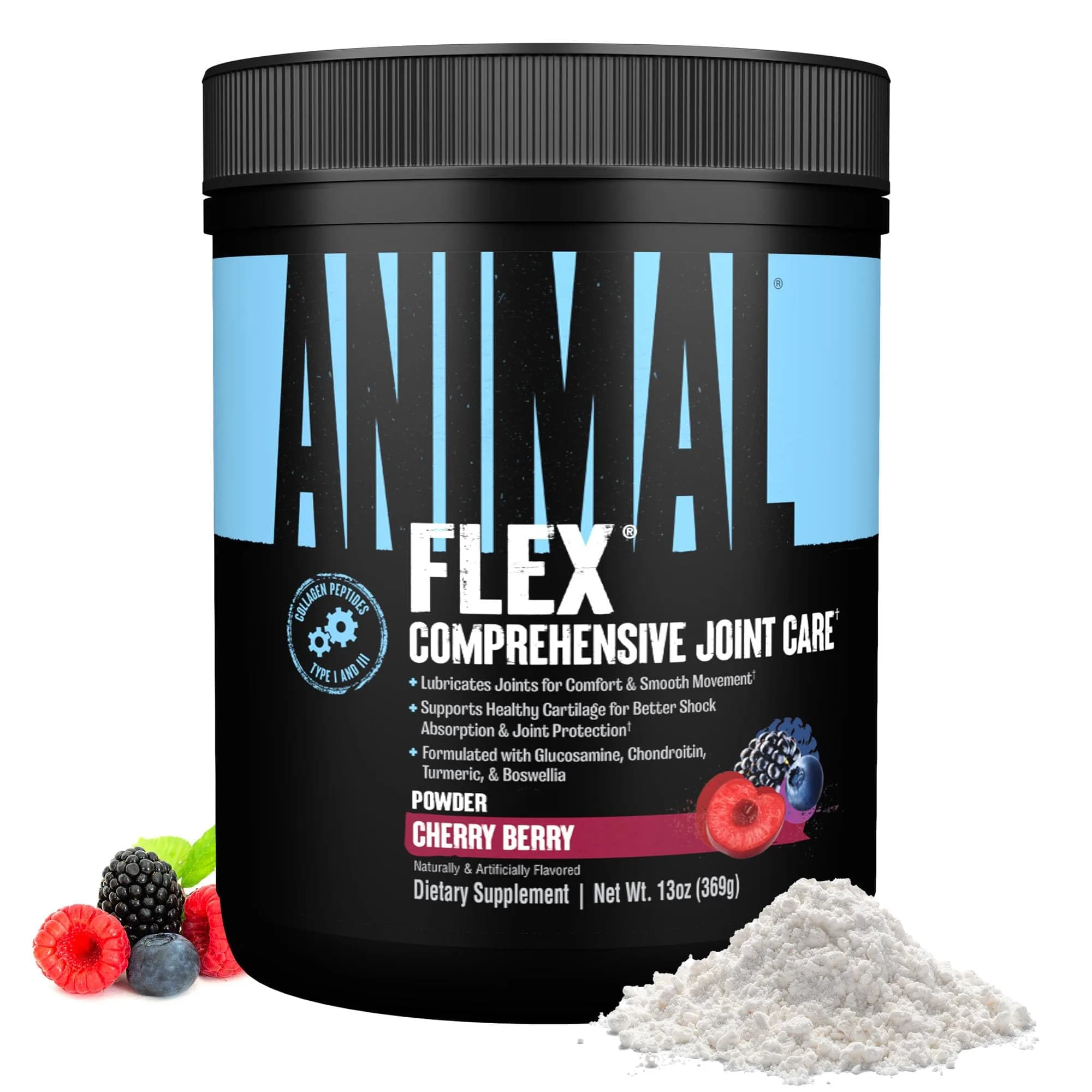 Animal Flex Joint Support Supplement Powder Orange 30 Servings | Glucosamine & Chondroitin for Joint Health — Cherry Berry / 30 Servings