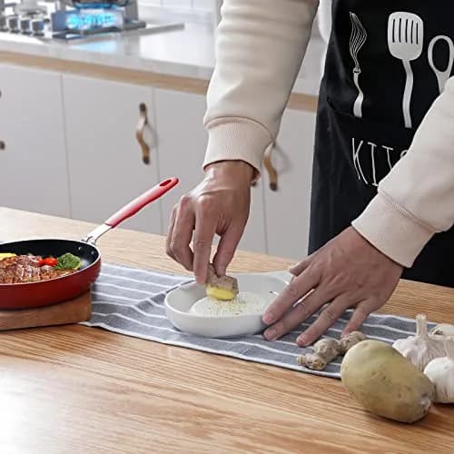 ONTUBE Ceramic Grater Plate for Ginger, Garlic, Onion (5.5" x 2 Pieces) | Dishwasher Safe & Multi-Function Kitchen Tool thumbnail 4