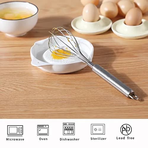 ONTUBE Ceramic Grater Plate for Ginger, Garlic, Onion (5.5" x 2 Pieces) | Dishwasher Safe & Multi-Function Kitchen Tool thumbnail 6