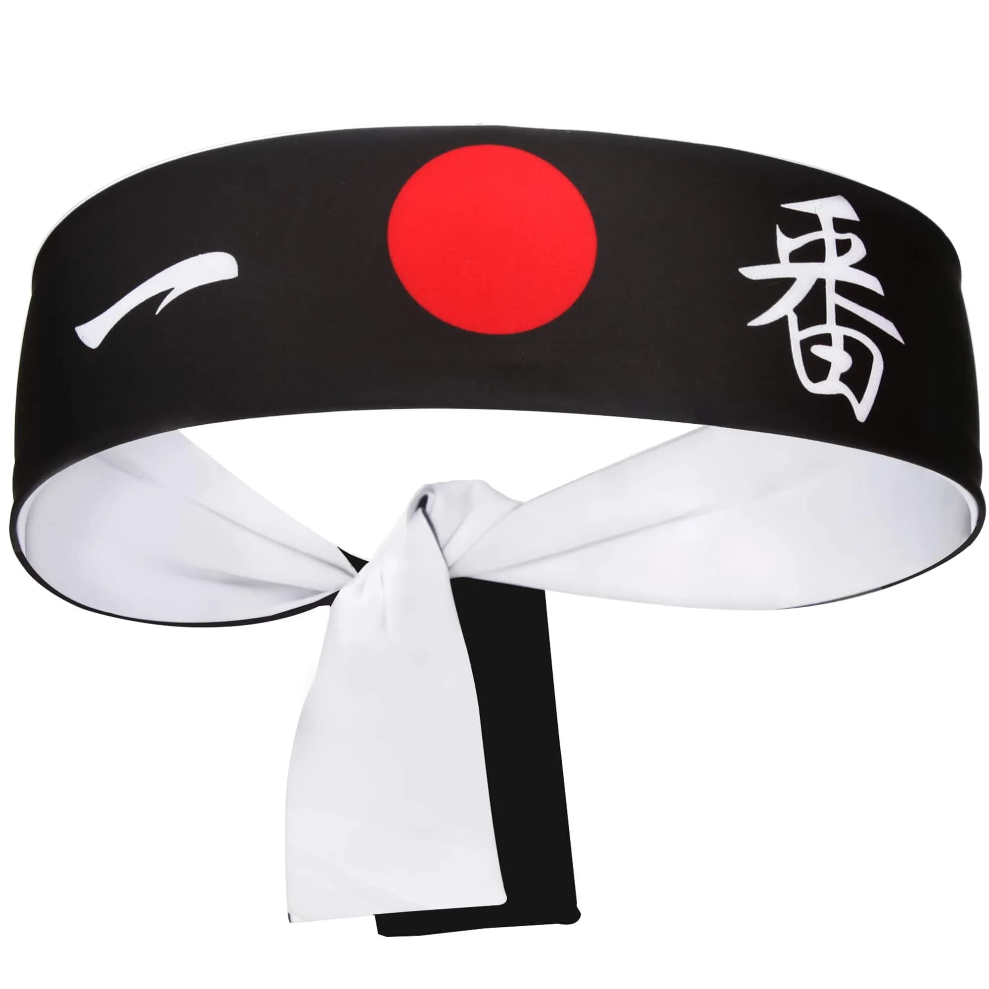 5Chaos Japanese Dragon Headband Hachimaki 5.8cm (2.3" W) x 96.5cm (38" L) | Reversible Bushido Head Wrap for Karate Cosplay Kitchen Chef Ninja Samurai Party Festival — Ichiban / First / 2.3" W x 38" L
