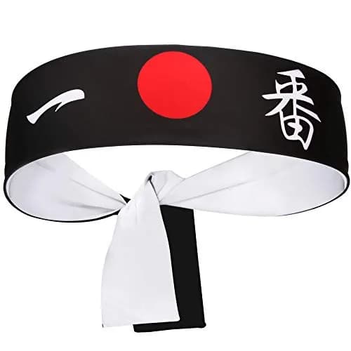 5Chaos Sushi Headband Japanese Hachimaki for Karate Cosplay Kitchen Chef | Reversible, Breathable, 38" Length thumbnail 1
