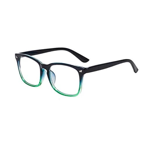 MAXJULI Blue Light Blocking Glasses,Full Rim Square Frame, Blue Gradient Green | Supports Better Sleep & Eye Comfort thumbnail 2