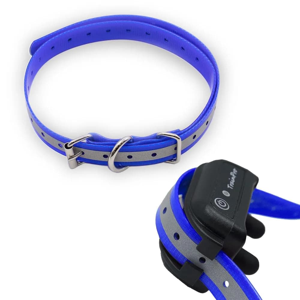 TrainPro Waterproof TPU Replacement Strap for Dog Training Collar, 70 cm (27.5 in) Blue Reflect | Durable & Secure Fit — Blue Reflect