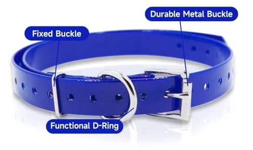 TrainPro Waterproof TPU Replacement Strap for Dog Training Collar, 70 cm (27.5 in) Blue Reflect | Durable & Secure Fit thumbnail 4