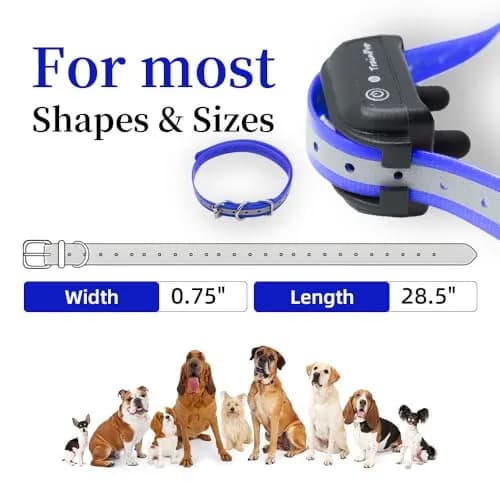TrainPro Waterproof TPU Replacement Strap for Dog Training Collar, 70 cm (27.5 in) Blue Reflect | Durable & Secure Fit thumbnail 2