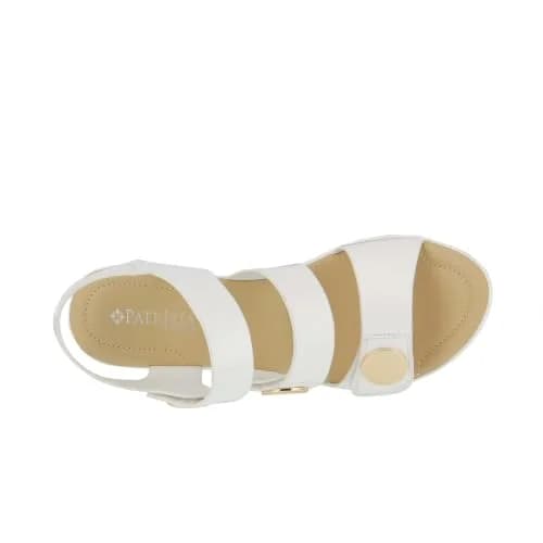 PATRIZIA Triodee Sandals for Women - White Patent Platform 10.5-11 | Adjustable Straps Slip-On thumbnail 8