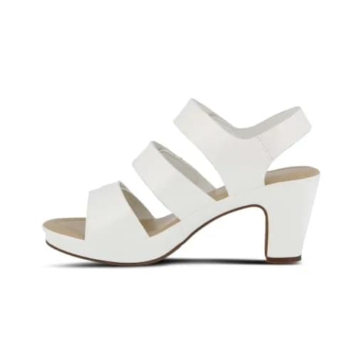 PATRIZIA Triodee Sandals for Women - White Patent Platform 10.5-11 | Adjustable Straps Slip-On thumbnail 7