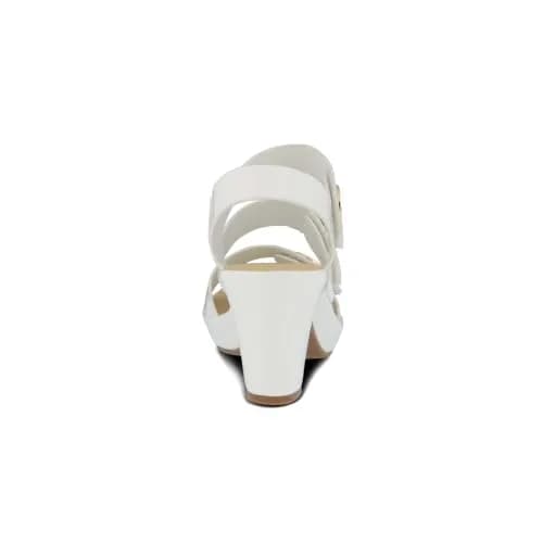 PATRIZIA Triodee Sandals for Women - Casual Platform Slip-On with Adjustable Straps, White Patent, US 9 thumbnail 9