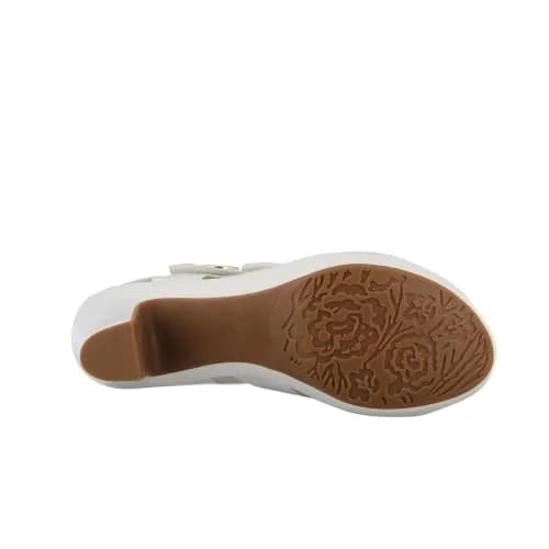 PATRIZIA Triodee Sandals for Women - Ladies Casual Platform Sandal with Adjustable Straps - Slip-On Womens Sandals for Formal Event, Outdoor Party WHITE PATENT EU 38 / US 7.5-8 | 3" Heel, 3/4" Platform thumbnail 11