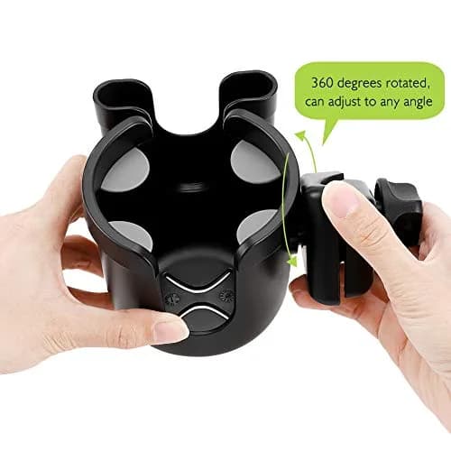 Accmor Stroller Cup Holder with Phone Holder, Universal Fit, 2-in-1 Drinks & Cell Phone Holder for Uppababy Nuna Strollers thumbnail 6