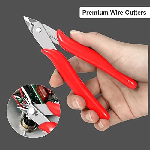 MONVICT 5 Inch Micro Wire Cutters, Flush Cutters with Opening Spring & Ergonomic Handle | Cuts Soft Wire Up to 1.6mm thumbnail 5