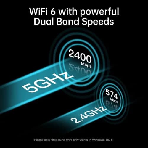 FENVI AX3000 WiFi 6 PCIe Card with Bluetooth 5.2, 3000Mbps Dual Band 802.11ax Network Adapter | MU-MIMO Gigabit WLAN for PC thumbnail 6