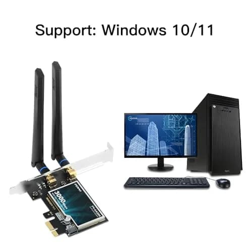 FENVI AX3000 WiFi 6 PCIe Card with Bluetooth 5.2, 3000Mbps Dual Band 802.11ax Network Adapter | MU-MIMO Gigabit WLAN for PC thumbnail 3
