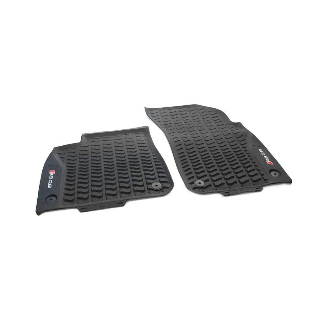 Audi 4M8061221B041 Rubber Floor Mats Front 2 x Rubber Mats All Weather Mats Black with RSQ8 Lettering | Vehicle-Specific Fit - main product image