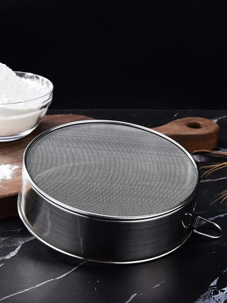 Falytemow Flour Sifter, Round Stainless Steel 40 Mesh Fine Sieve for Baking | Durable, Lightweight & Easy to Clean - main product image