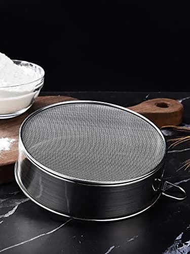 Falytemow Flour Sifter, Round Stainless Steel 40 Mesh Fine Sieve for Baking | Durable, Lightweight & Easy to Clean thumbnail 1