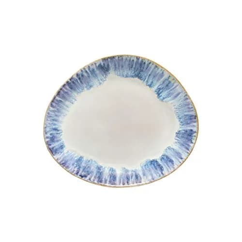 Costa Nova Ceramic Stoneware 11'' Oval Dinner Plate - Brisa Collection, Ria Blue | Microwave & Dishwasher Safe Tableware thumbnail 1