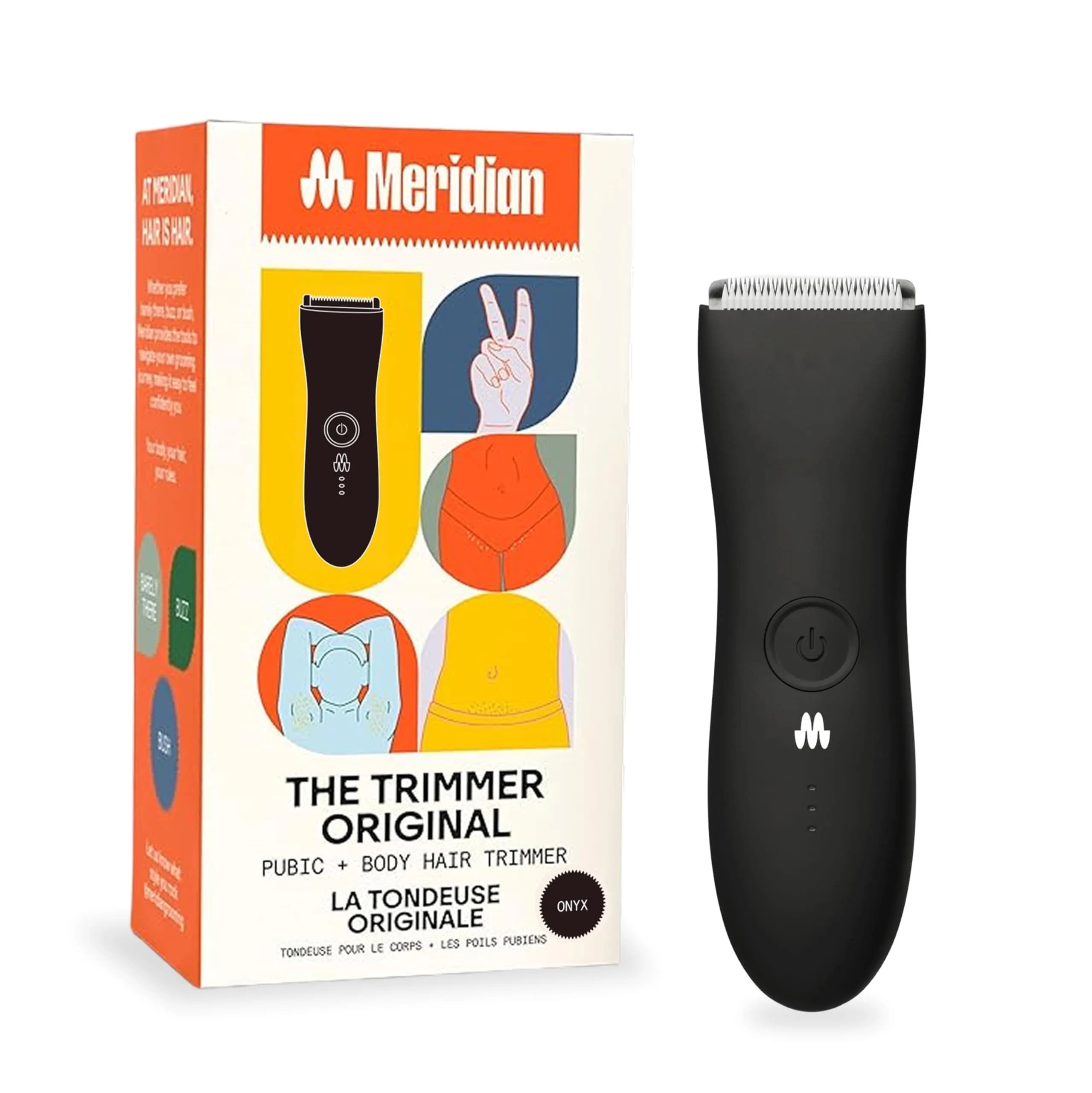 MERIDIAN The Trimmer Original Body Hair Trimmer for Men | 0.5-12mm Cutting Length, Rechargeable