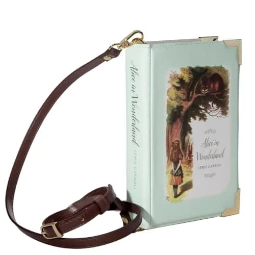 Well Read Alice in Wonderland Large Book Themed Purse for Literary Lovers – Handbag & Crossbody Bag, Faux Leather, 25x19x5cm thumbnail 1