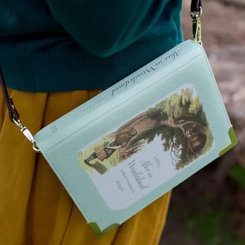 Well Read Alice in Wonderland Large Book Themed Purse for Literary Lovers – Handbag & Crossbody Bag, Faux Leather, 25x19x5cm thumbnail 2