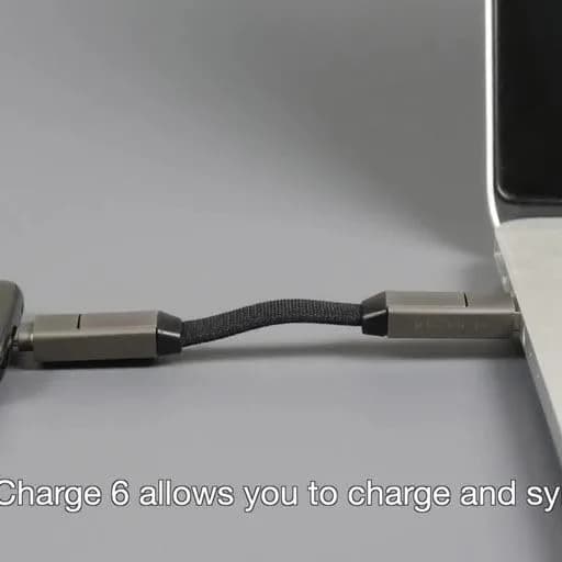Rolling Square inCharge 6 Keychain USB C Charger Cable, Lightning & Micro-USB, 15cm (0.5ft) | Universal 6-in-1 Charging Cable thumbnail 8