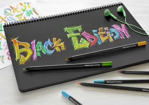Faber-Castell Black Edition Colored Pencils, Classic (12 Count) | FSC Certified Wood thumbnail 4