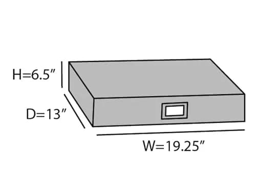 Covermates Keepsakes Storage Box 19.25W x 13D x 6.5H | Padded, Dust-Free, ID Window thumbnail 2