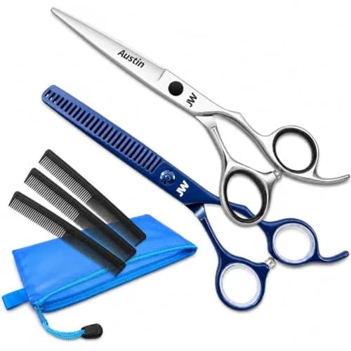 JW Shears CRX Professional Hair Cutting & Thinning Shear Set with Comb - Razor Edge Series | Japanese Steel, Ergonomic Design thumbnail 1