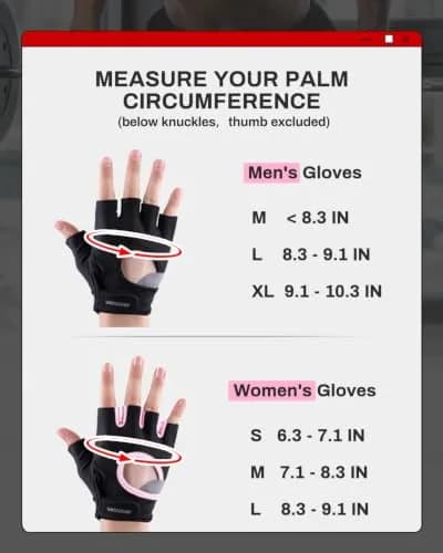 VINSGUIR Workout Gloves for Men and Women, Weight Lifting Gloves with Excellent Grip, Lightweight Gym Gloves - Large (Black) thumbnail 9