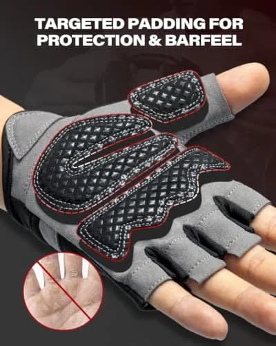 VINSGUIR Workout Gloves for Men and Women, Weight Lifting Gloves with Excellent Grip, Lightweight Gym Gloves for Weightlifting, Cycling, Exercise, Crosstraining, Pull ups, Fitness, Climbing and Rowing thumbnail 5