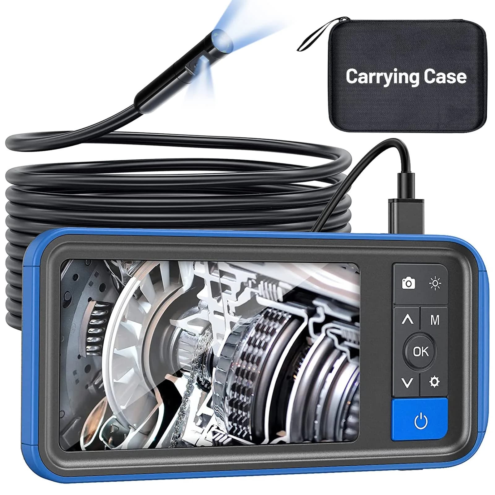 Teslong MS450 Dual Lens Inspection Camera 5m (16.5ft) | 4.5" IPS Screen, 1080P HD Dual Camera, IP67 Waterproof - main product image