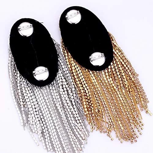 SXMFFHCG Beaded Crystal Shoulder Patches 2 Pieces | Fringe Tassel Epaulets for Clothing & Decor thumbnail 5