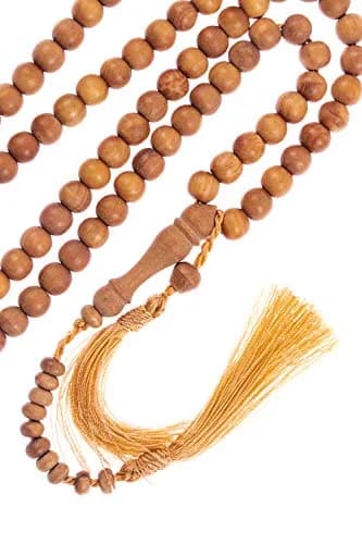 Nusantara Shop Sandalwood Tasbih 99 Beads 8mm | Natural Wood Islamic Prayer Beads for Meditation & Dhikr thumbnail 3