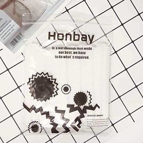 Honbay White 100PCS Makeup Brush Protector Mesh Covers | Expandable & Reusable thumbnail 8